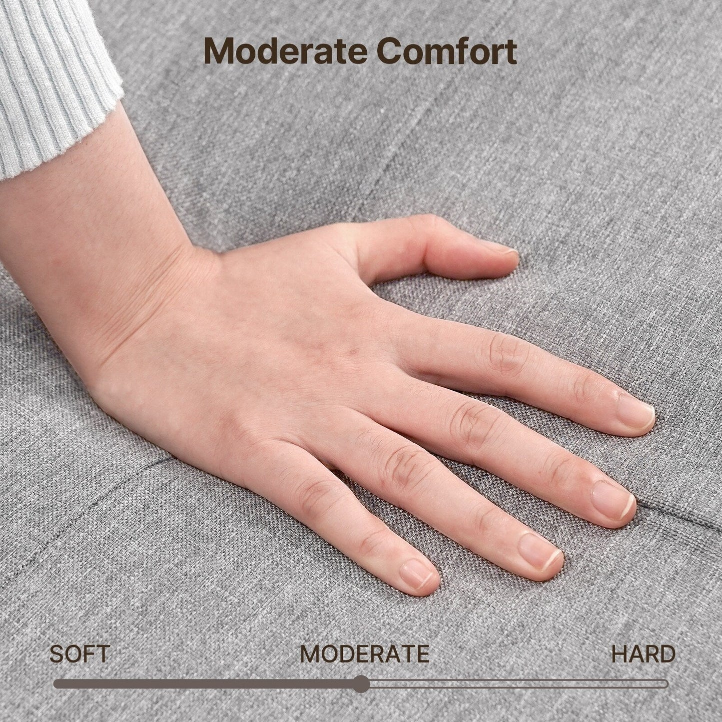 Divano letto imbottito a 3 posti per soggiorno, divano letto reclinabile con schienale