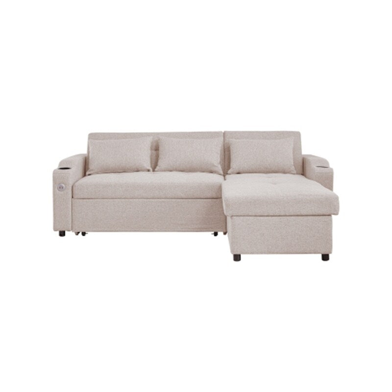 Divano letto estraibile 3 in 1 con porte USB e portabicchieri