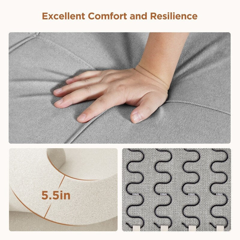 Divano letto estraibile 3 in 1, divano letto imbottito moderno convertibile e regolabile