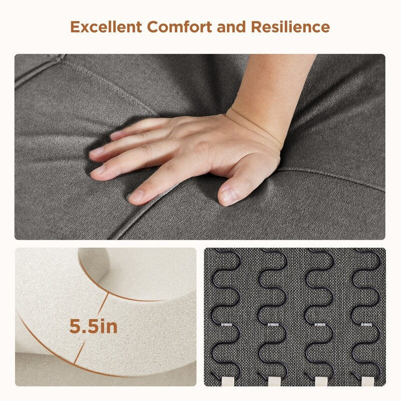 Divano letto estraibile 3 in 1, divano letto imbottito moderno convertibile e regolabile