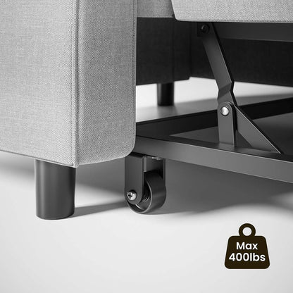 Divano letto estraibile 3 in 1, divano letto imbottito moderno convertibile e regolabile