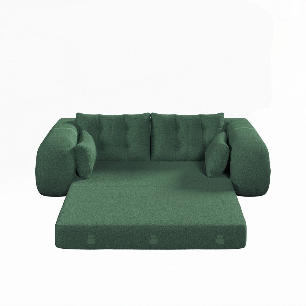 Divano letto imbottito in schiuma con tessuto Teddy 3 in 1