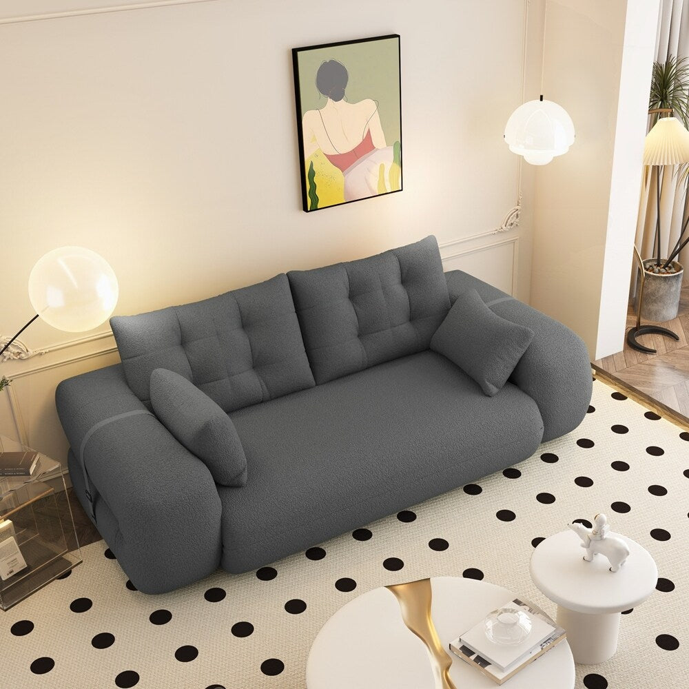 Divano letto imbottito in schiuma con tessuto Teddy 3 in 1