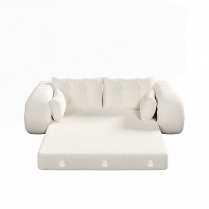 Divano letto imbottito in schiuma con tessuto Teddy 3 in 1