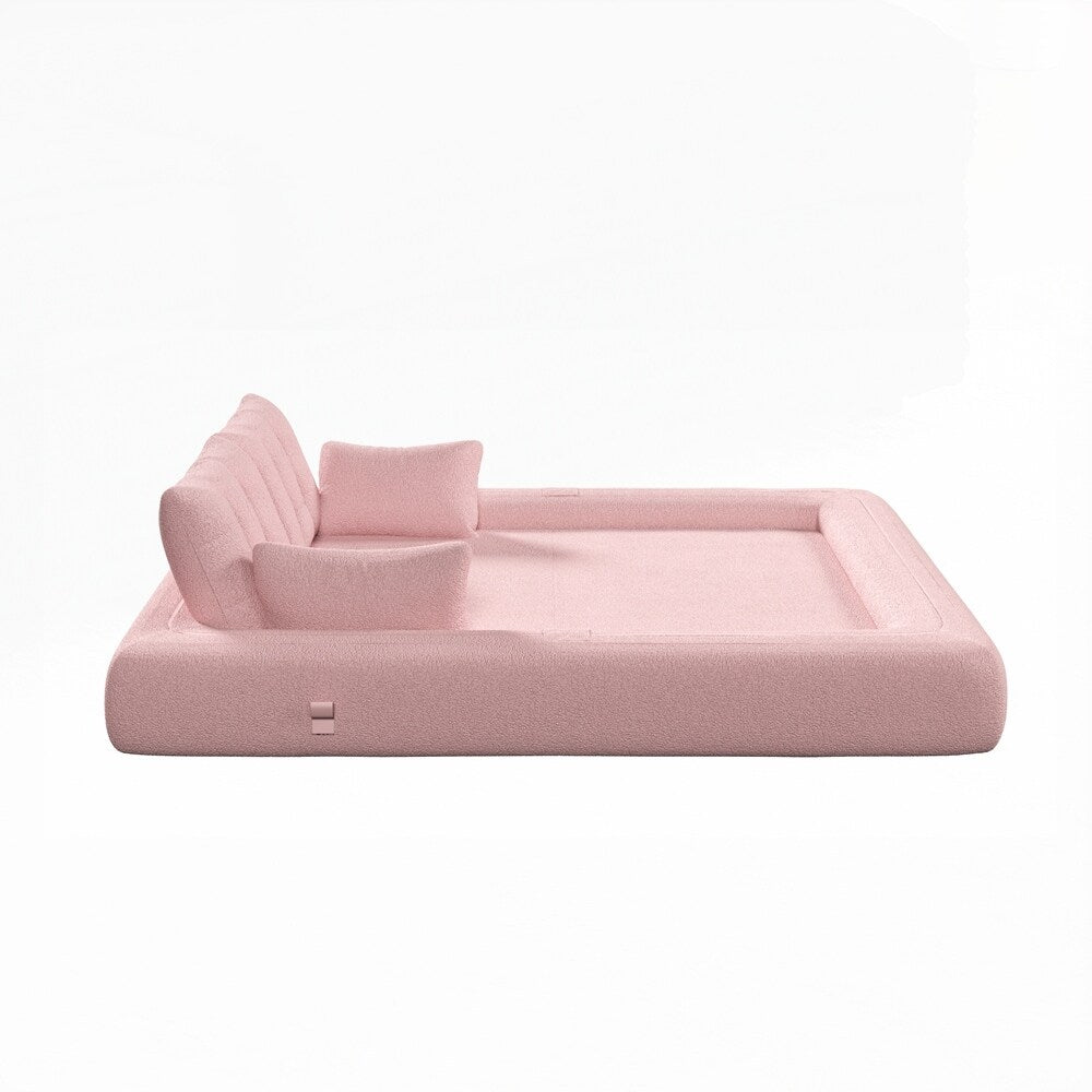 Divano letto imbottito in schiuma con tessuto Teddy 3 in 1