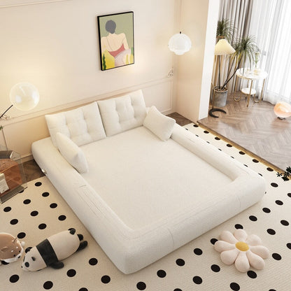 Divano letto imbottito in schiuma con tessuto Teddy 3 in 1