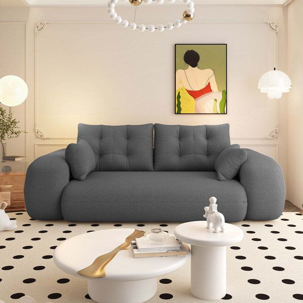 Divano letto imbottito in schiuma con tessuto Teddy 3 in 1