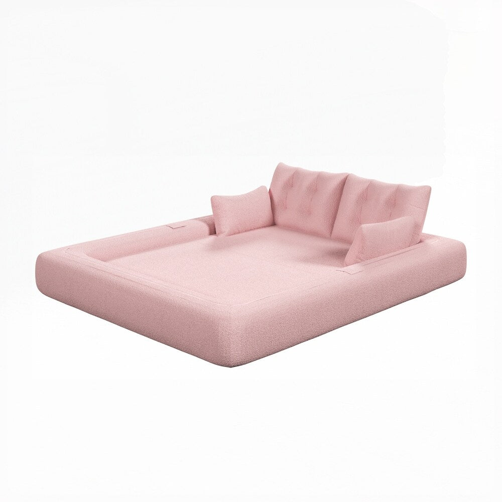 Divano letto imbottito in schiuma con tessuto Teddy 3 in 1