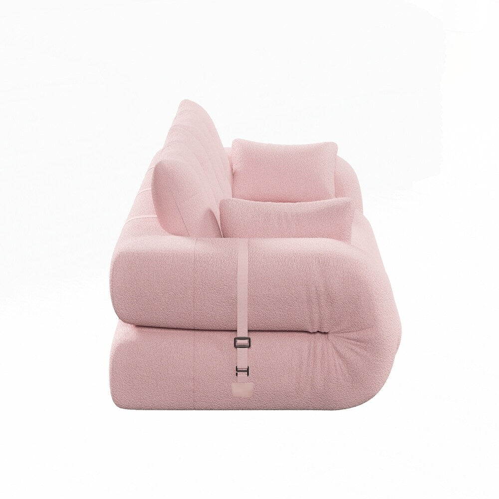 Divano letto imbottito in schiuma con tessuto Teddy 3 in 1