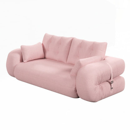 Divano letto imbottito in schiuma con tessuto Teddy 3 in 1