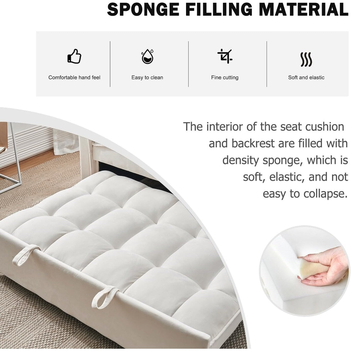 Divano letto 3 in 1 in velluto - Divano estraibile con schienale regolabile, braccioli e tasche portaoggetti per il soggiorno