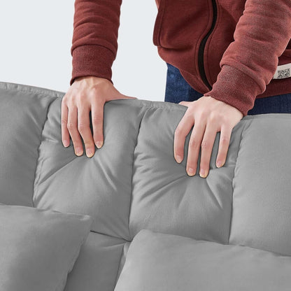 Divano letto 3 in 1 in velluto con schienale regolabile