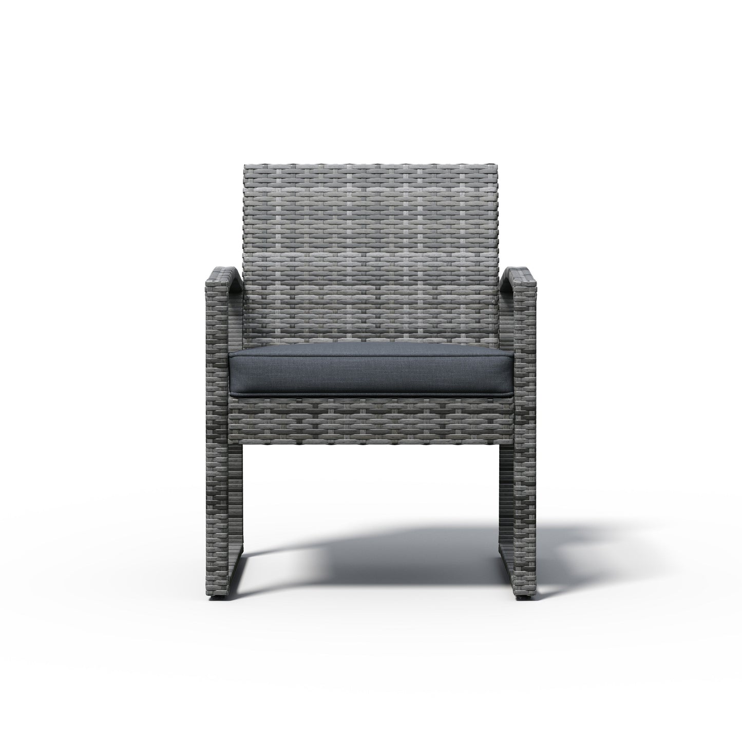 Set da esterno in vimini imbottito da 3 pezzi