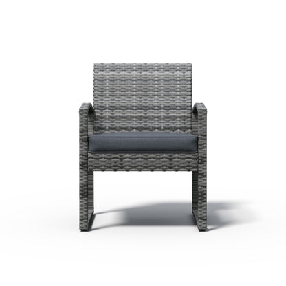 Set da esterno in vimini imbottito da 3 pezzi