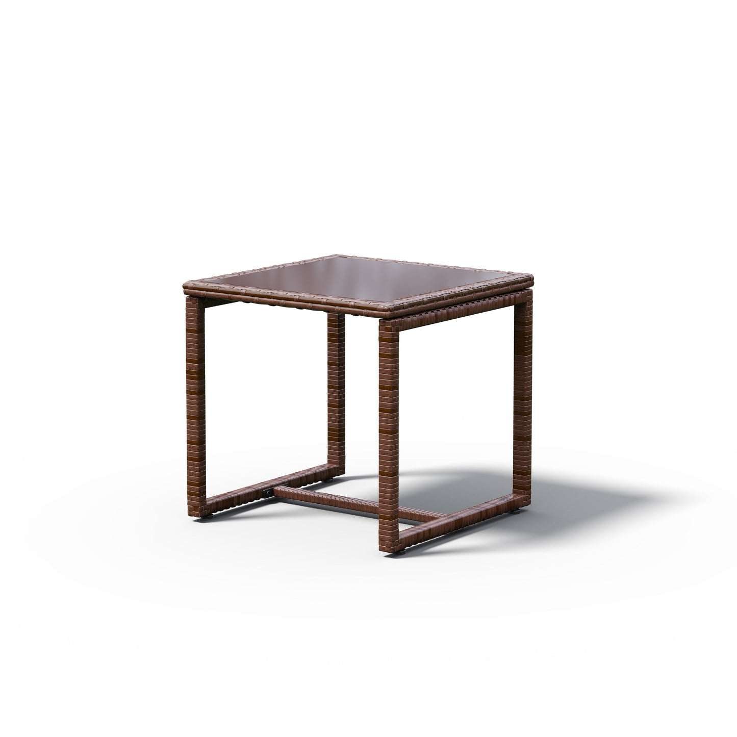 Set da esterno in vimini imbottito da 3 pezzi