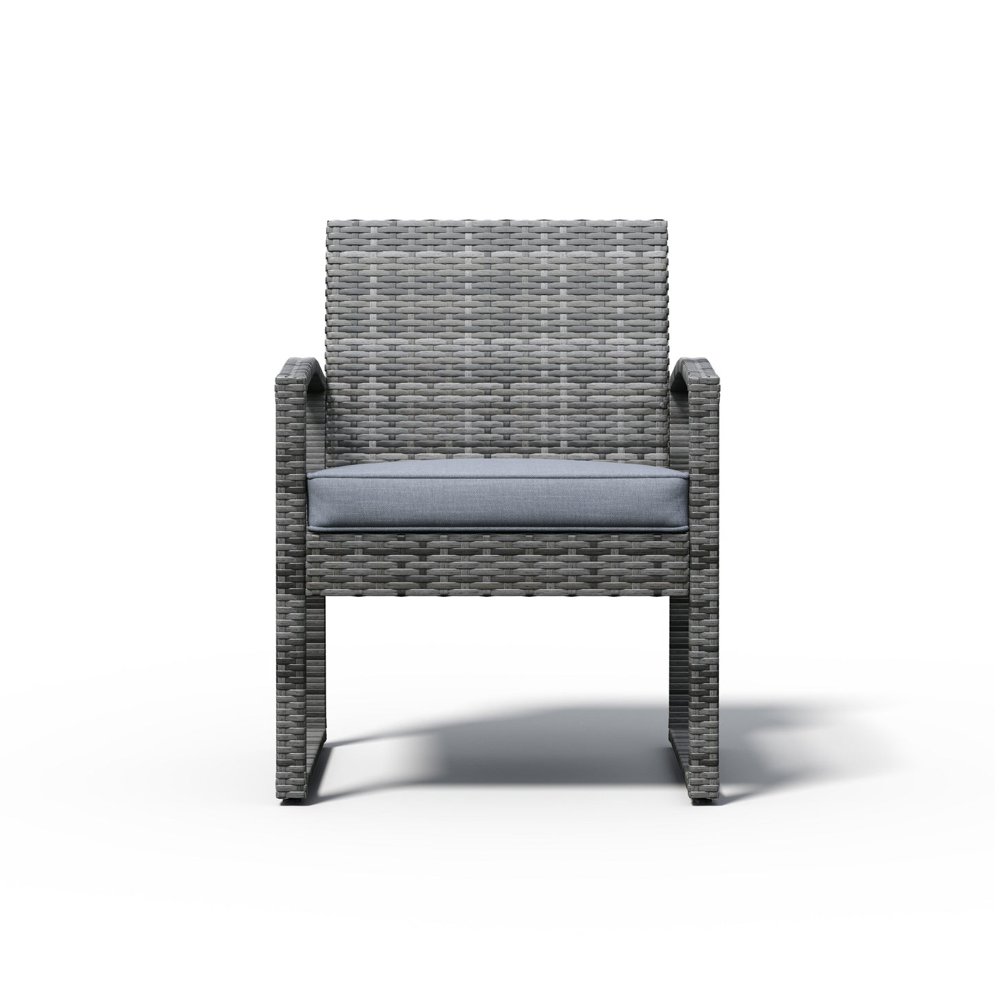 Set da esterno in vimini imbottito da 3 pezzi