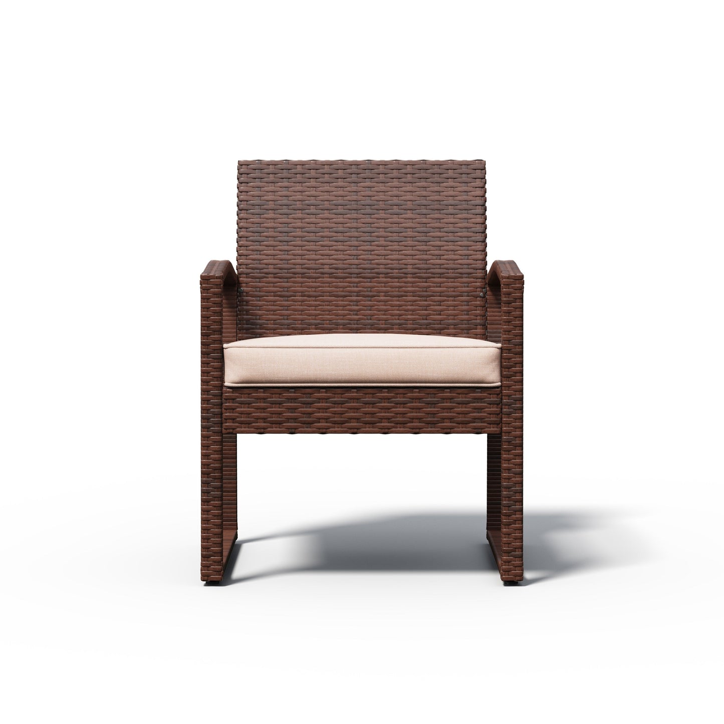 Set da esterno in vimini imbottito da 3 pezzi