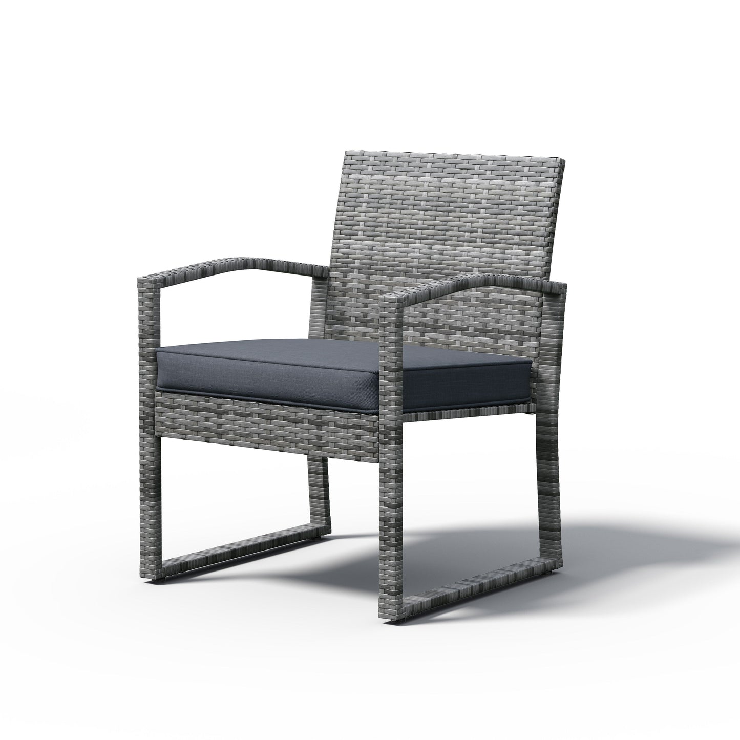 Set da esterno in vimini imbottito da 3 pezzi