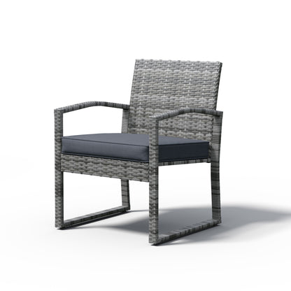 Set da esterno in vimini imbottito da 3 pezzi