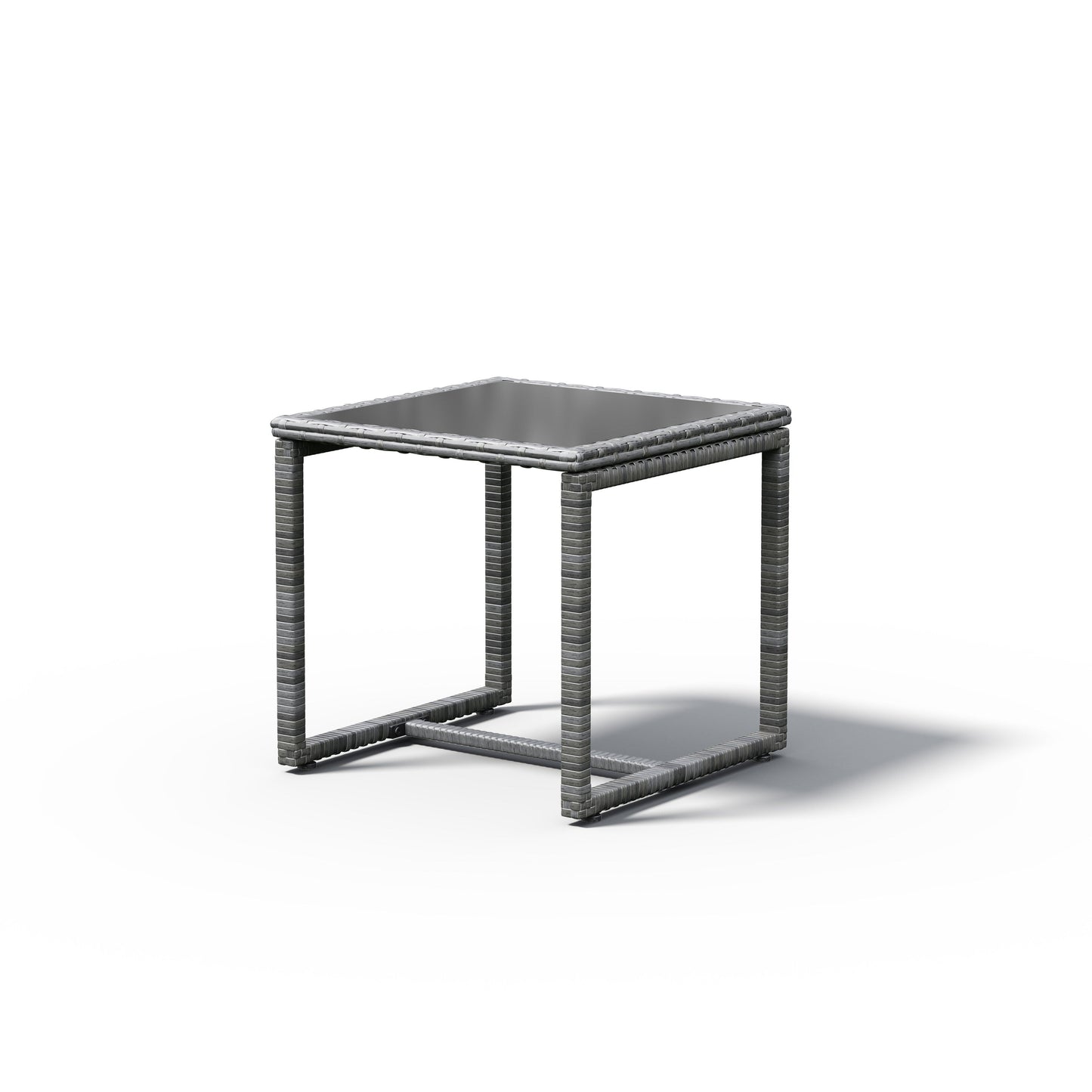 Set da esterno in vimini imbottito da 3 pezzi