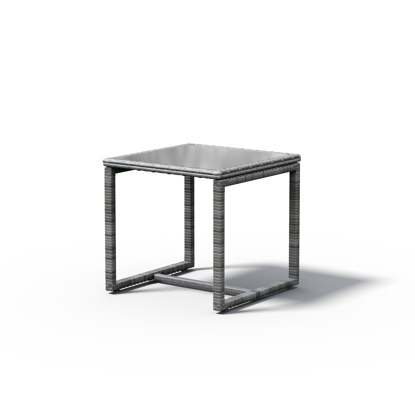 Set da esterno in vimini imbottito da 3 pezzi