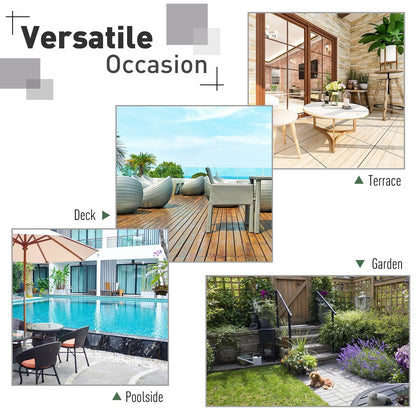 Set di mobili da giardino in vimini Outsunny da 3 pezzi, set da conversazione in rattan, set di divani componibili con chaise longue imbottita