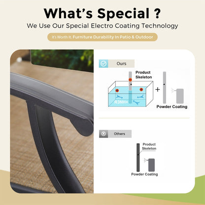 MAISON?ARTS Set da bistrot con tavolo e sgabello girevole da esterno, 3 pezzi