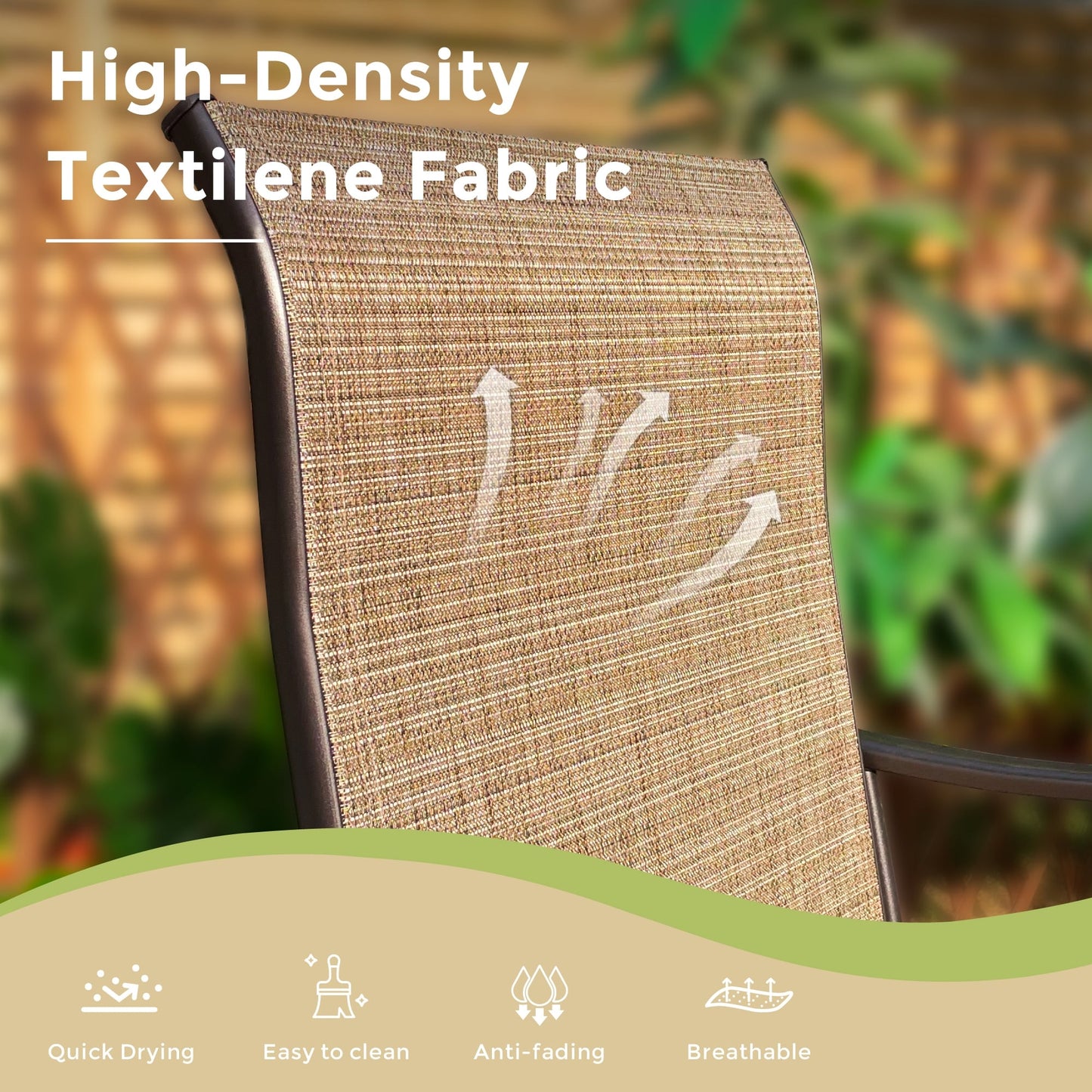 MAISON?ARTS Set da bistrot con tavolo e sgabello girevole da esterno, 3 pezzi