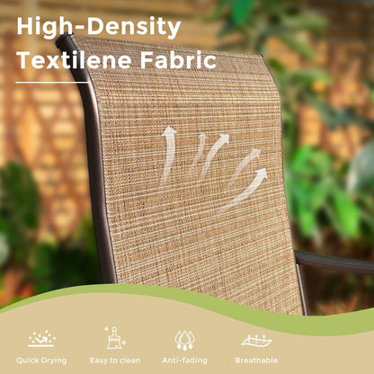 MAISON?ARTS Set da bistrot con tavolo e sgabello girevole da esterno, 3 pezzi