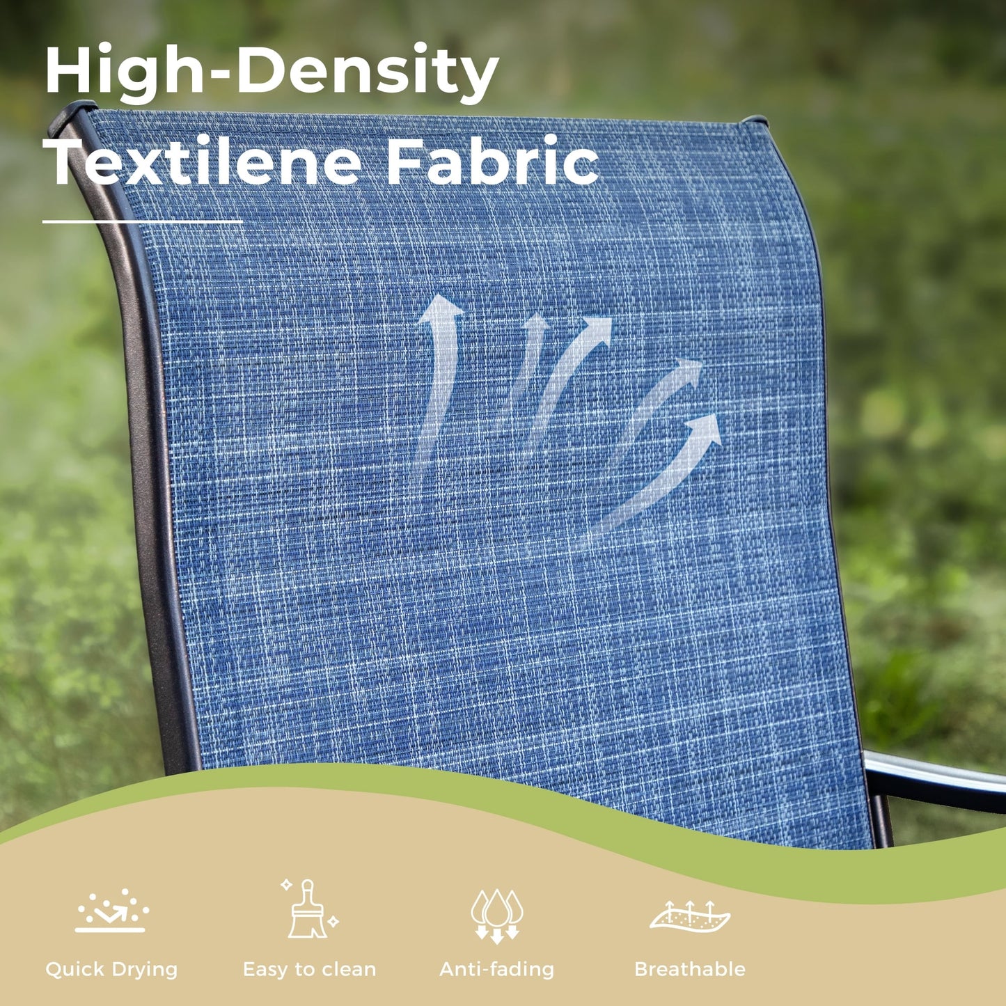 MAISON?ARTS Set da bistrot con tavolo e sgabello girevole da esterno, 3 pezzi