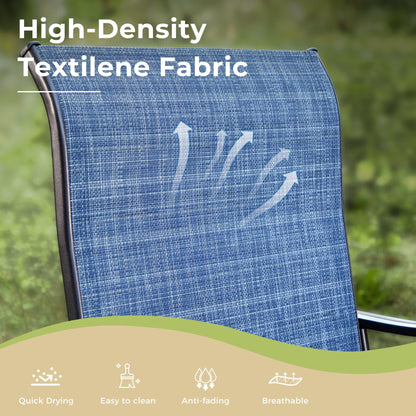 MAISON?ARTS Set da bistrot con tavolo e sgabello girevole da esterno, 3 pezzi