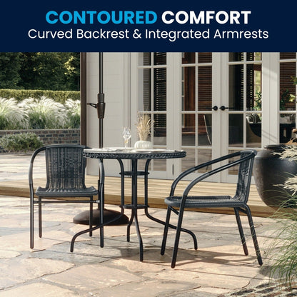 Set tavolo/sedia da esterno 3 pezzi - 28,75 L x 28,75 P x 28 A