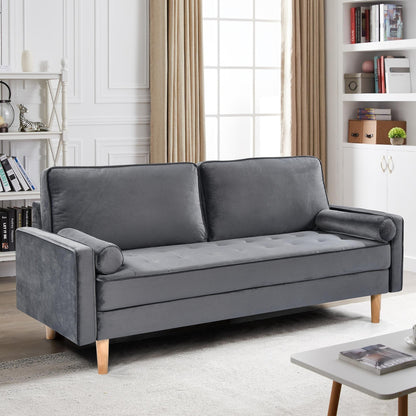 Divano a 3 posti con cuscino in cotone