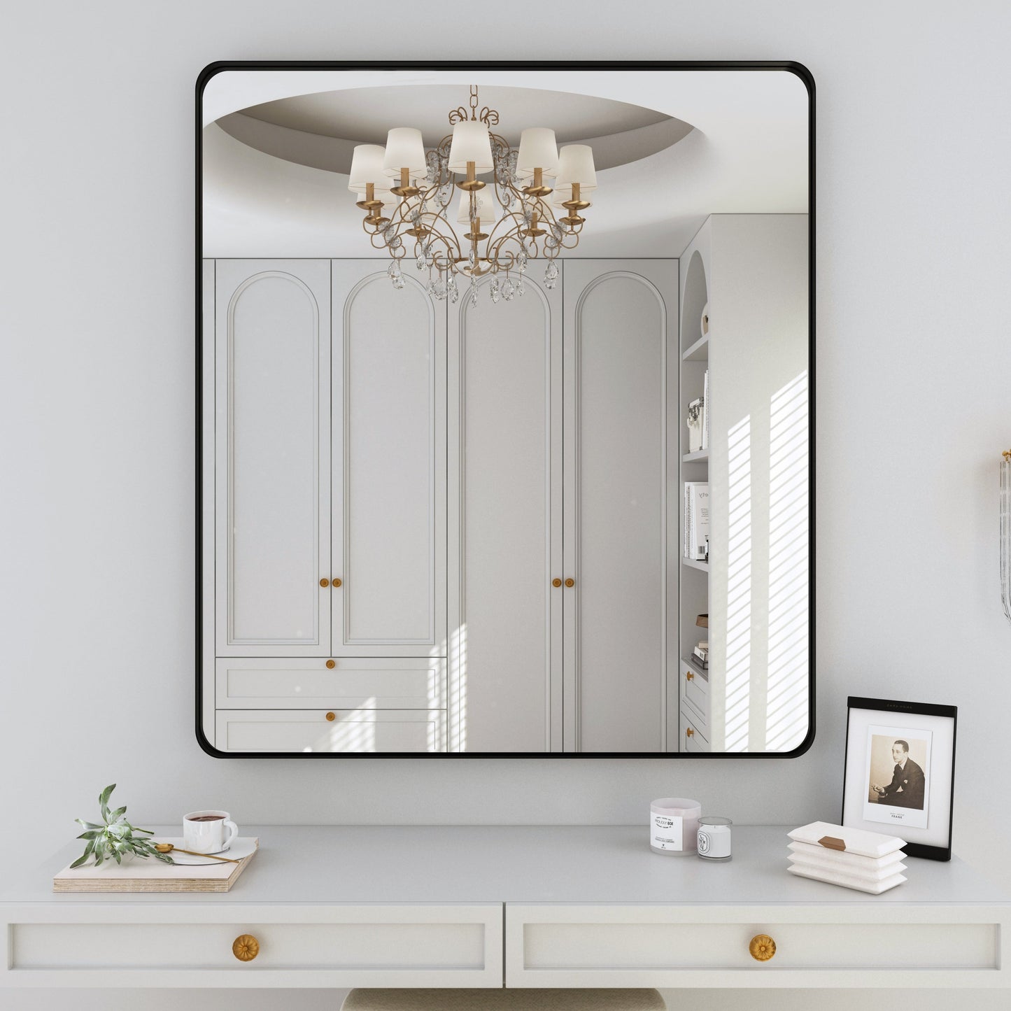 Specchio da bagno con cornice da parete