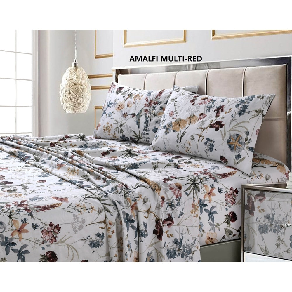 Federe stampate ultra morbide in cotone a 300 fili (set da 2)