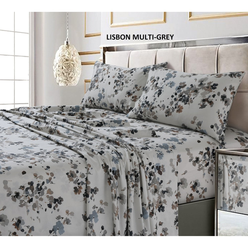 Federe stampate ultra morbide in cotone a 300 fili (set da 2)