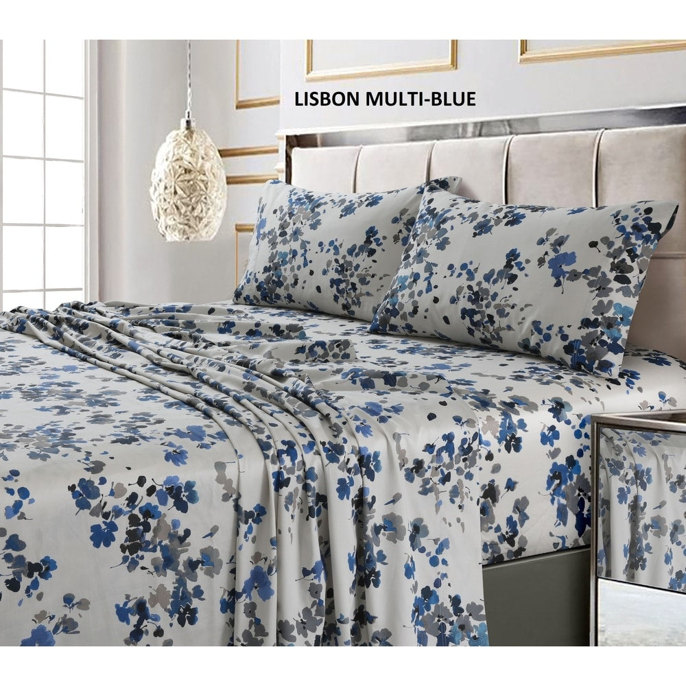 Federe stampate ultra morbide in cotone a 300 fili (set da 2)