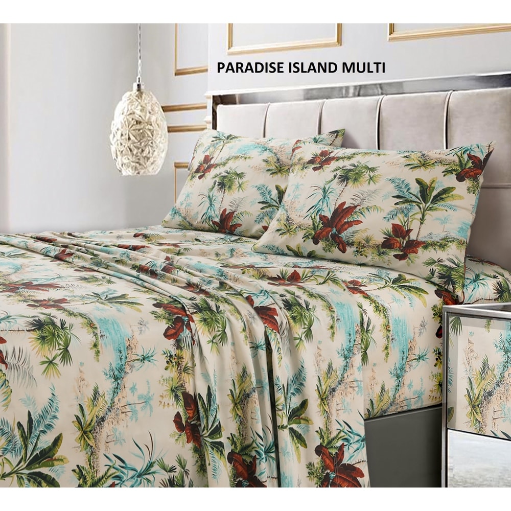 Federe stampate ultra morbide in cotone a 300 fili (set da 2)