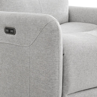 Poltrona reclinabile elettrica con braccioli girevole a 360 gradi, in similpelle