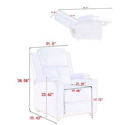 Poltrona reclinabile larga 31,5'' con portabicchieri per 2 persone