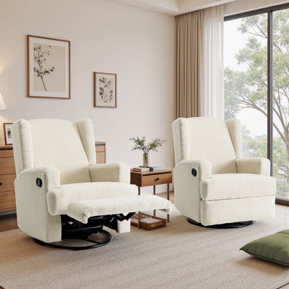 Poltrona reclinabile girevole manuale da 31'' W, set da 2 per cameretta dei bambini