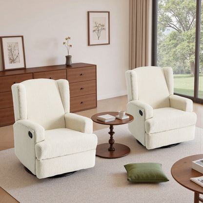 Poltrona reclinabile girevole manuale da 31'' W, set da 2 per cameretta dei bambini