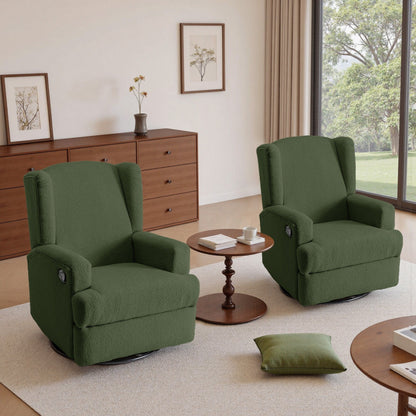 Poltrona reclinabile girevole manuale da 31'' W, set da 2 per cameretta dei bambini