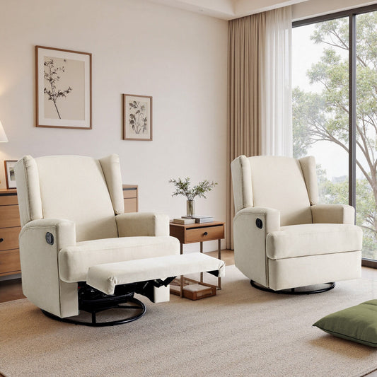 Poltrona reclinabile girevole manuale da 31'' W, set da 2 per cameretta dei bambini