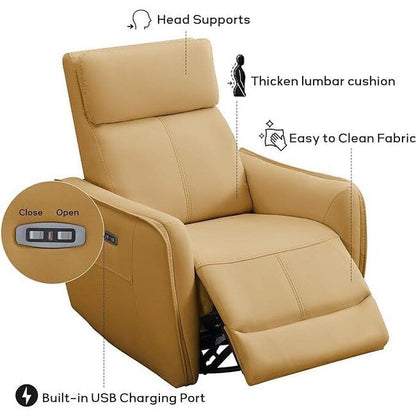 Poltrona reclinabile girevole elettrica da 32,3'' con porte USB