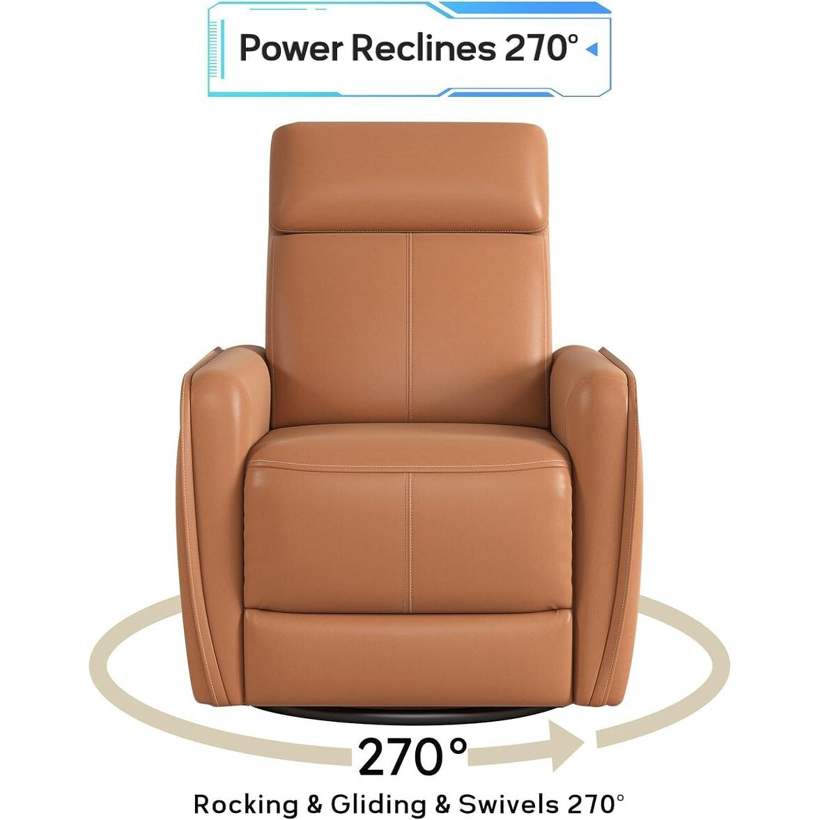 Poltrona reclinabile girevole elettrica da 32,3'' con porte USB