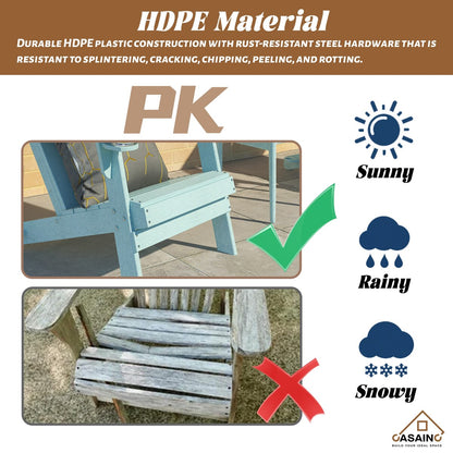 Set da 5 pezzi per braciere da giardino in metallo da 34,5 pollici, tavolo per braciere e sedie Adirondack con portabicchieri e portaombrellone