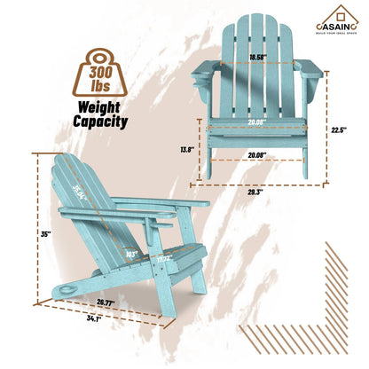 Set da 5 pezzi per braciere da giardino in metallo da 34,5 pollici, tavolo per braciere e sedie Adirondack con portabicchieri e portaombrellone