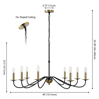 Lampadario a LED in ferro a 6 luci da 34,75 pollici, di JONATHAN Y