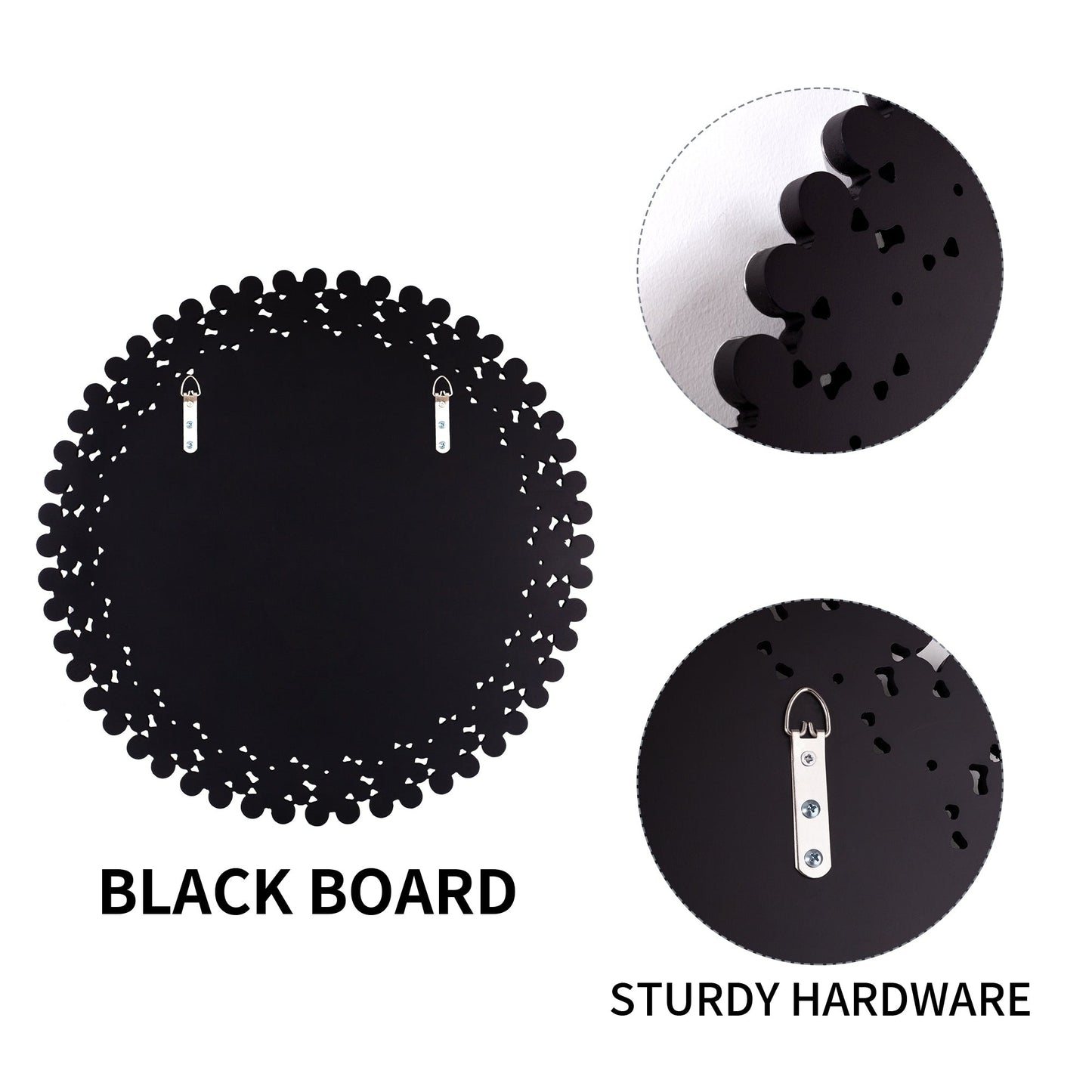 Specchio da parete rotondo con accenti di cristallo